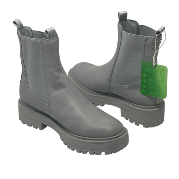 Sam Edelman Gray Laguna Leather lug Outsole Chelsea Boots Women's Size 7.5M - Picture 2 of 13